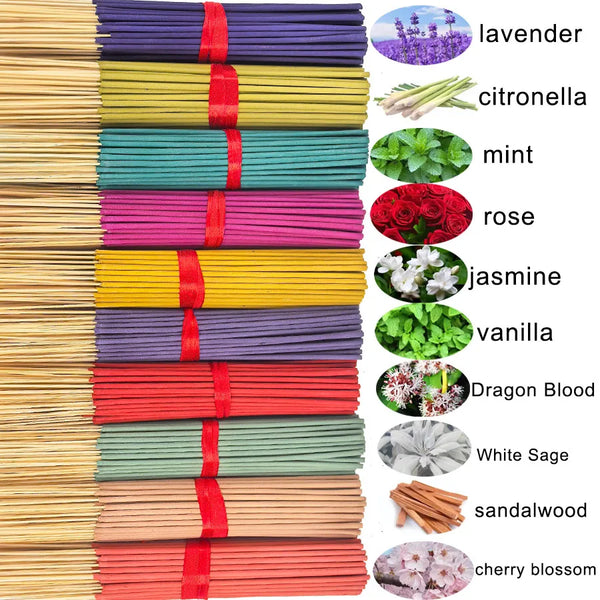 Bâtonnets d'encens parfumés — assortiment de senteurs