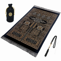 Tapis de prière de voyage — velours &amp; pochette