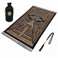 Tapis de prière de voyage — velours &amp; pochette