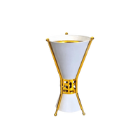 Brûleur à bakhour diabolo — métal noir et laiton ajouré