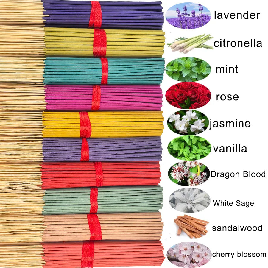 Bâtonnets d'encens parfumés — assortiment de senteurs